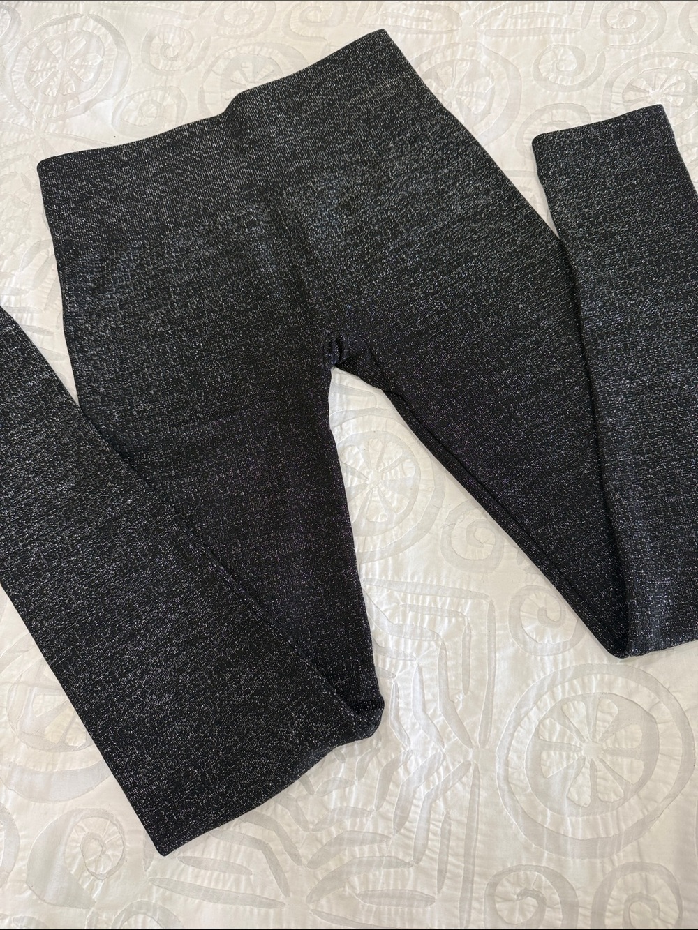 French Laundry Black Sparkle Leggings